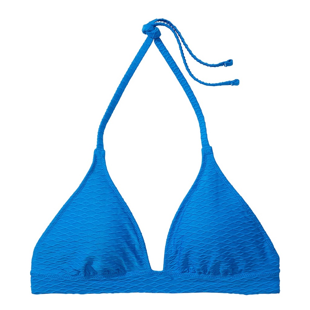 Victoria Secret blue push up halter bikini top size large